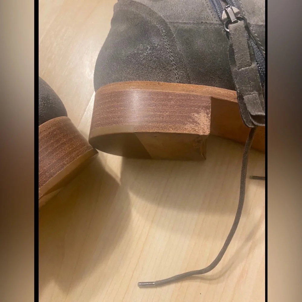 ✨ Brunello Cucinelli Italian Suede Fold-Over Combat Boots | Size 40 ✨